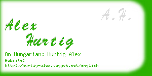 alex hurtig business card